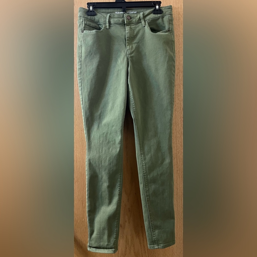 Old Navy Rockstar Mid-Rise Olive Green Pants